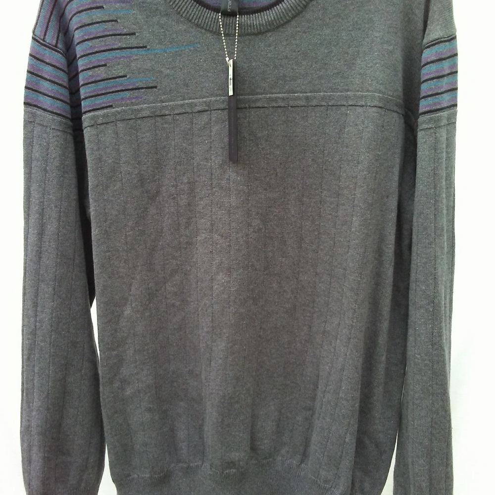 Francesco Bianchi Sweater Men XXL Gray Cotton NWT